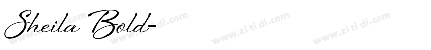 Sheila Bold字体转换